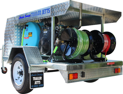 4,300 PSI Python Vanguard Drain Cleaner Trailer Jetter